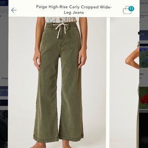 Paige High Rise Carly Crop Wide Leg Jeans